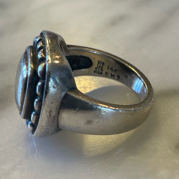 Retired James Avery Startling Silver and 14k gold ring - Picture 3 of 3
